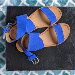 Dolce Vita 'Julius' Blue Suede Ankle Strap Sandals